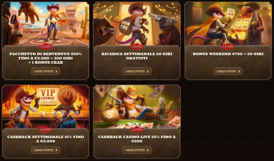 Bonus del casinò Lizaro